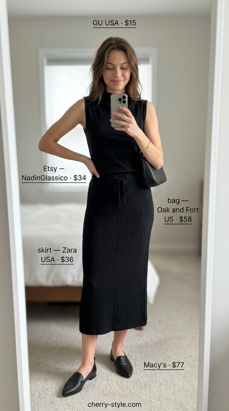 26. Modern Midi Skirt Combo