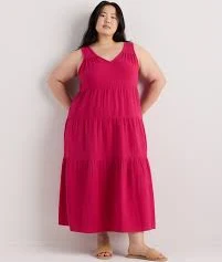 dress 100% Organic Cotton Gauze Tiered Maxi Dress Quince $69.9