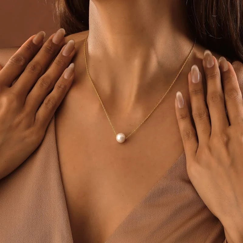 accessory 14K Gold Freshwater Pearl Dainty Necklace Etsy - Seller $52.04