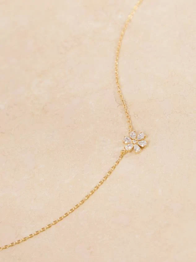 accessory 18K Gold Flower Charm Necklace Altar'd State $28