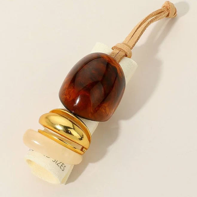 accessory 3pcs Mixed Shaped Bold Resin Metal Ring Set ShopSimon $32.11