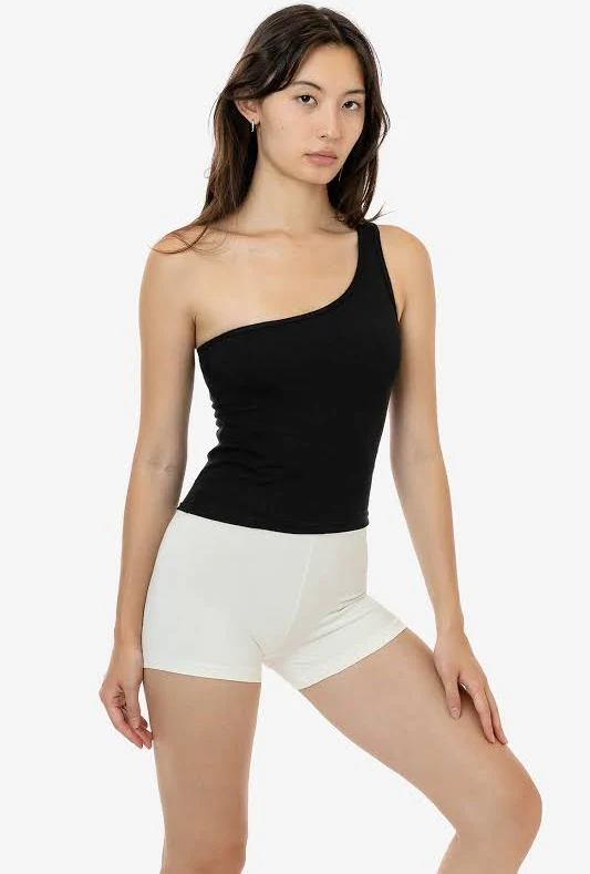 top 43089 Baby Rib One Shoulder Top Los Angeles Apparel $22