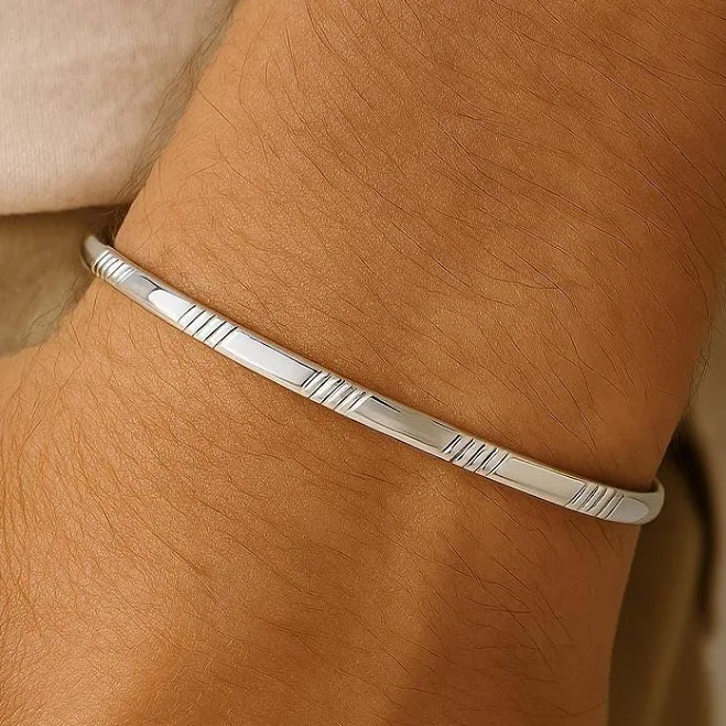 accessory 925 Sterling Silver Adjustable Bangle Bracelet Etsy - StClairFineJewelry $31.49