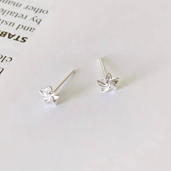 accessory 925 Sterling Silver Dainty Minimalist Flower Stud Earrings Etsy - Seller $19.99