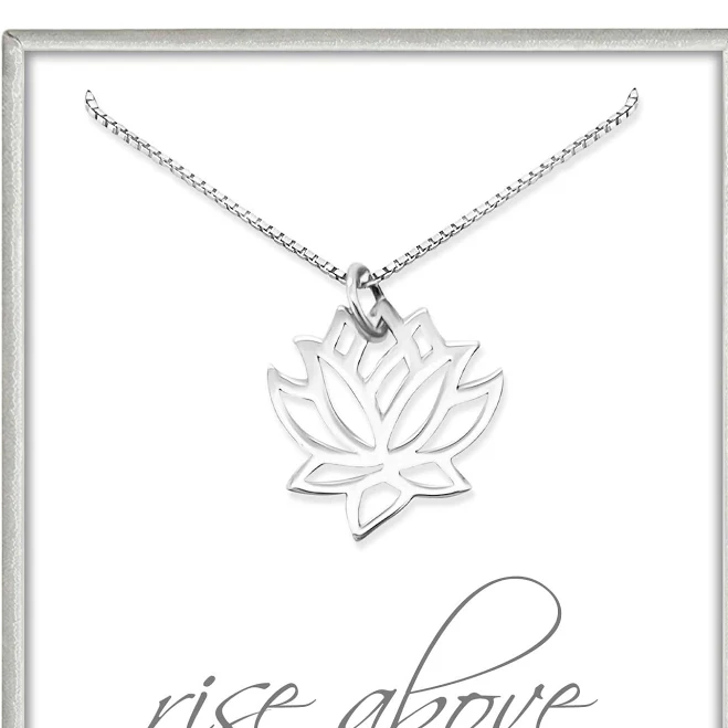 accessory 925 Sterling Silver Lotus Pendant Necklace alexandreasjewels $33