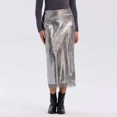 skirt A New Day Women's Metallic Woven Midi Skirt Target $36