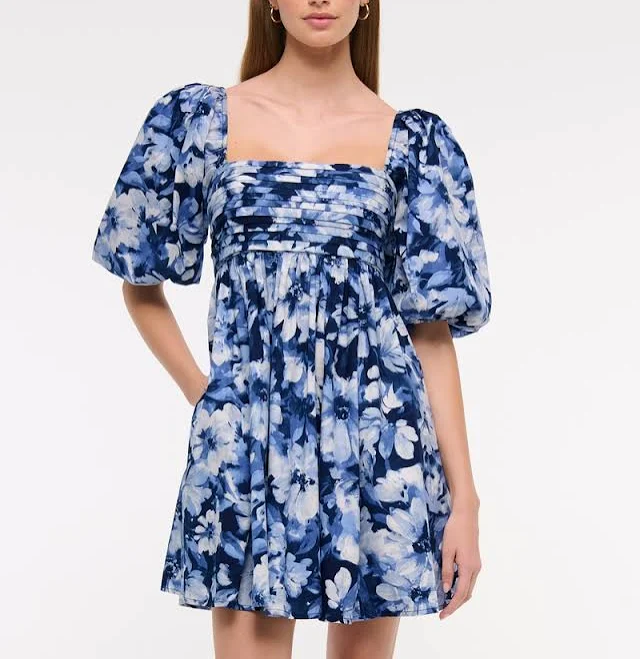 dress Abercrombie & Fitch Women's Emerson Poplin Puff Sleeve Mini Dress Abercrombie & Fitch $29.97