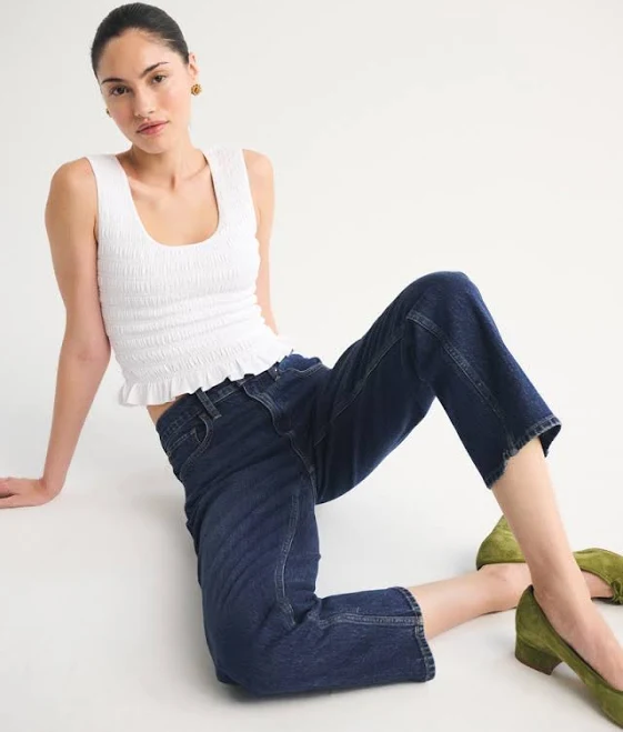 jeans Abercrombie & Fitch Women's High Rise 90s Cropped Jean Abercrombie & Fitch $90