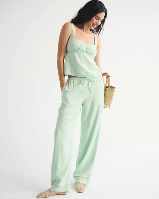 pants Abercrombie & Fitch Women's Linen-Blend Pull-On Pants Abercrombie & Fitch $54.99