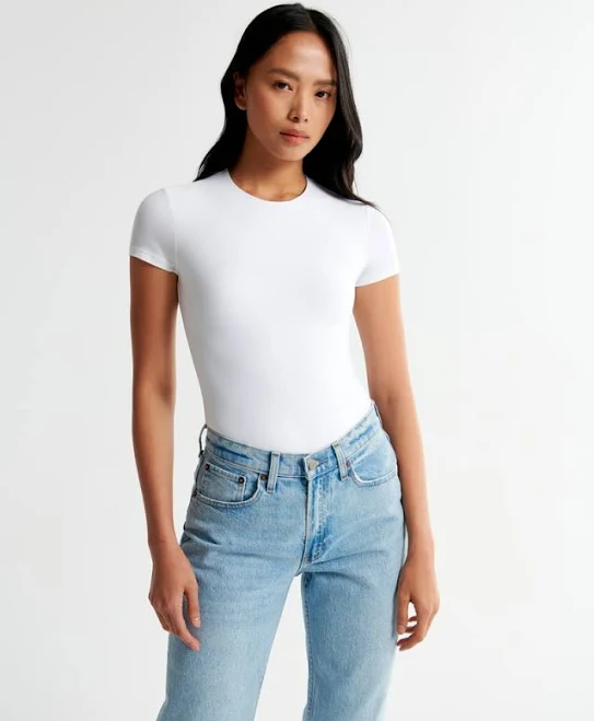 top Abercrombie & Fitch Women's Soft Matte Bodysuit Abercrombie & Fitch $14.97