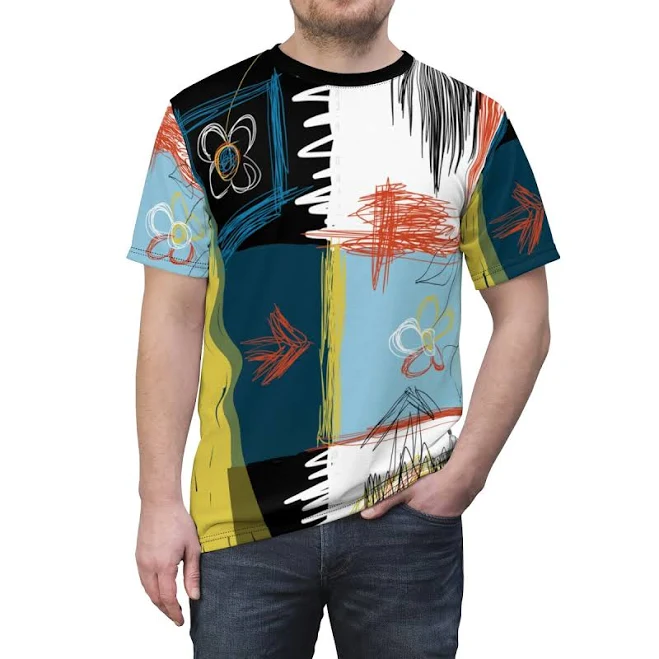 top Abstract Multicolored Pop Art Style T-shirt eBay - azet-art $60.81