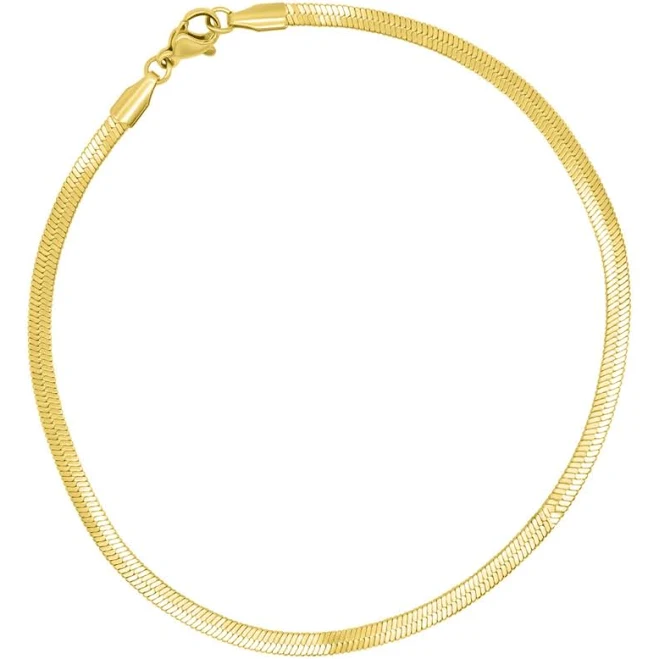 accessory Adornia Women's 14K Gold Plated Adjustable Herringbone Chain Anklet Macy's $19.5