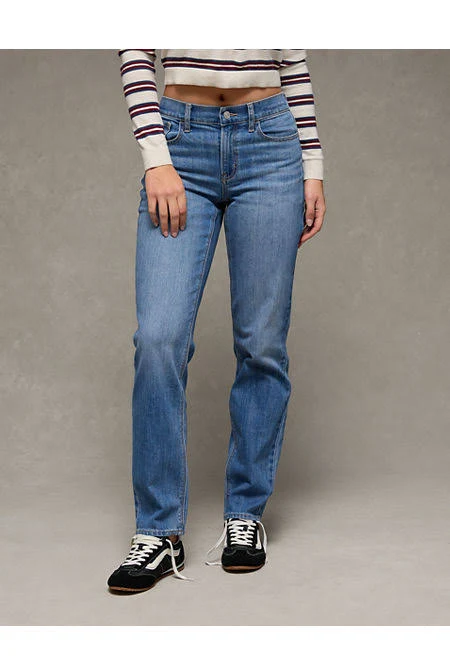 jeans AE Stretch High-Waisted Straight Jean Women's American Eagle Outfitters $24.99