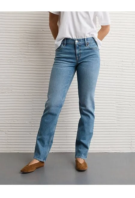jeans AE Women's High-Waisted Straight Jean American Eagle Outfitters $44.96