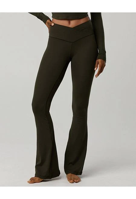 leggings Aerie Real Me High Waisted Crossover Flare Leggings Aerie $32.97