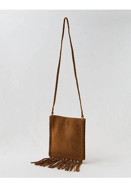 bag Aerie Suede Fringe Crossbody Bag Aerie $31.46