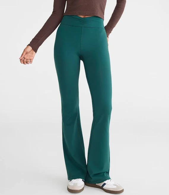 activewear bottom Aeropostale Women's High-Rise Cinch Flare Leggings Aeropostale.com $15.99