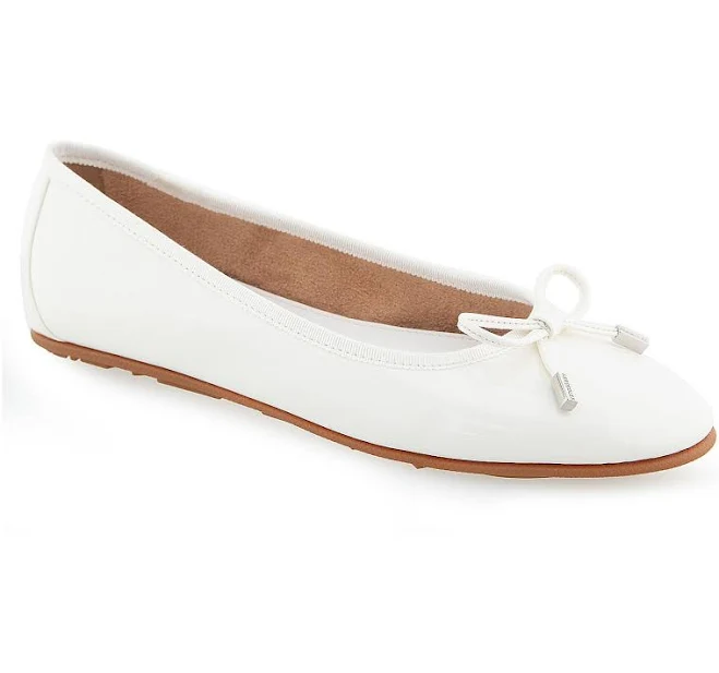shoes Aerosoles Women's Pia Leather Ballet Flats QVC $92.98