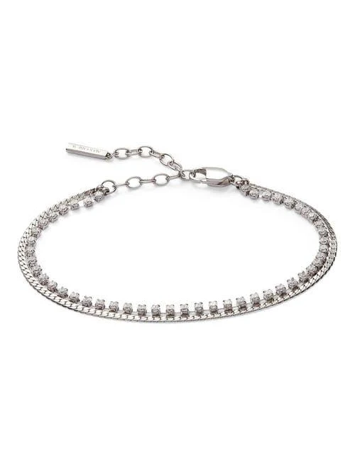 accessory ALEX AND ANI Women's 2 Row Crystal Tennis Chain Bracelet Nordstrom $38