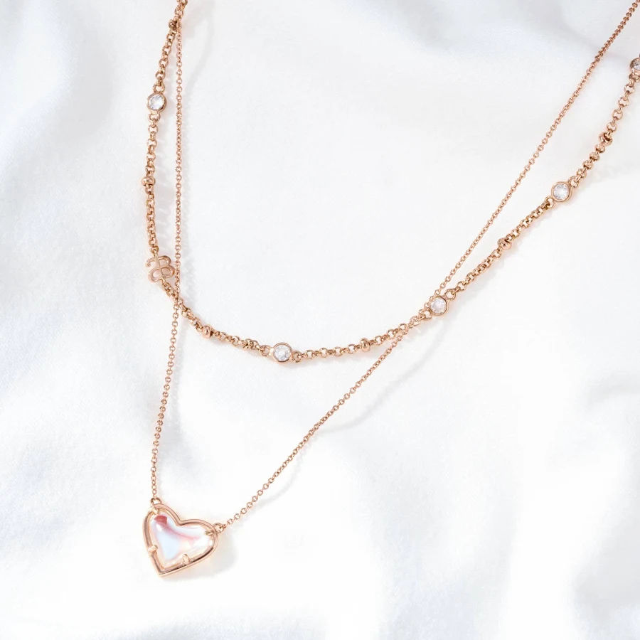 accessory Alicia Bonnie Dainty Rose Gold Heart Pendant Necklace Etsy - Seller $20