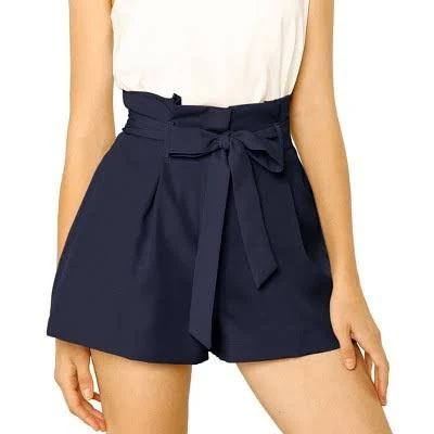 bottom Allegra K Unique Bargains Women's Tie Waist High Waist Elegant Paper Bag Short Target $30.99