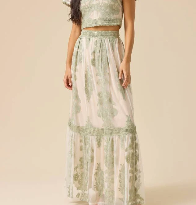 skirt Altar'd State Arissa Floral Embroidered Rayon Maxi Skirt Altar'd State $98