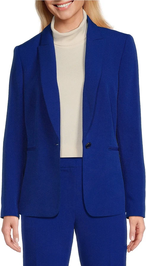 blazer Alyssa Notch Lapel Crepe Blazer Dillard's $149