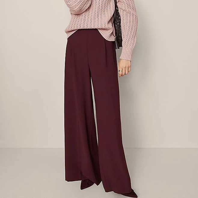 pants Ann Taylor Women's Dramatic Wide-Leg Crepe Pants Ann Taylor $74.99