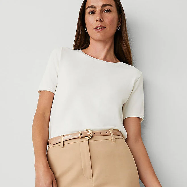 top Ann Taylor Women's Easy Sweater T-Shirt Ann Taylor $55.65