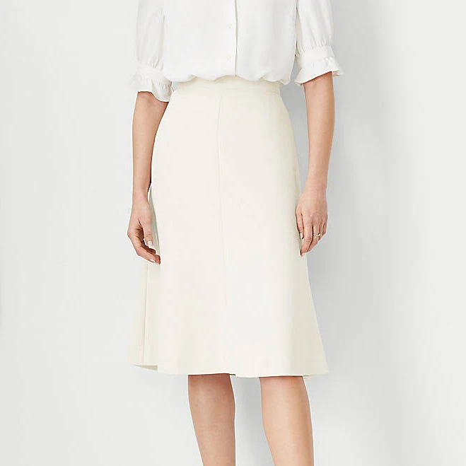 skirt Ann Taylor Women's Flare Crepe Skirt Ann Taylor $71.4