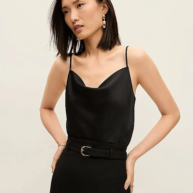 top Ann Taylor Women's Satin Cowl Neck Tank Top Ann Taylor $45.15