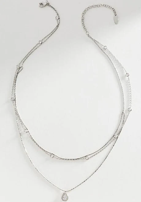 accessory Anthropologie Delicate Layered Crystal Necklace Anthropologie $58