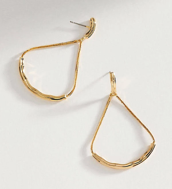 accessory Anthropologie Hammered Metal Chandelier Earrings Anthropologie $48