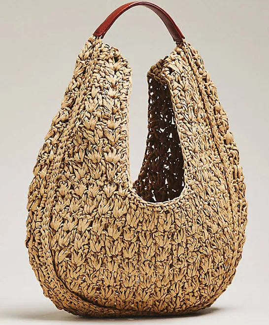 bag Anthropologie Large Raffia Slouchy U-Shaped Bag Anthropologie $108