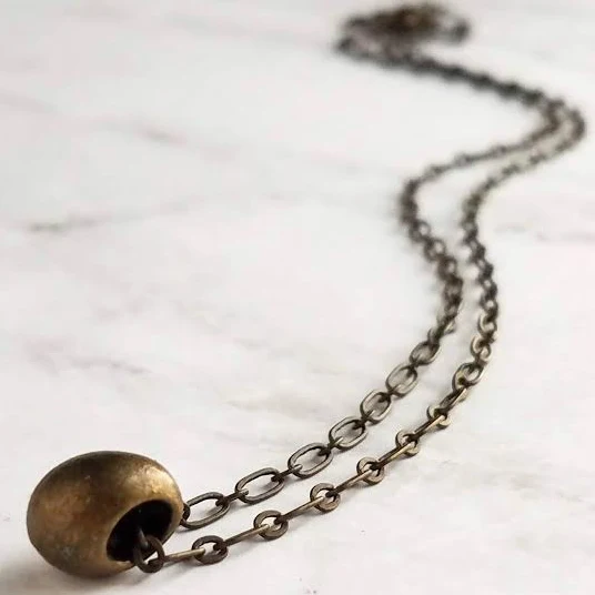 accessory Antique Bronze Teardrop Necklace Constant Baubling $38