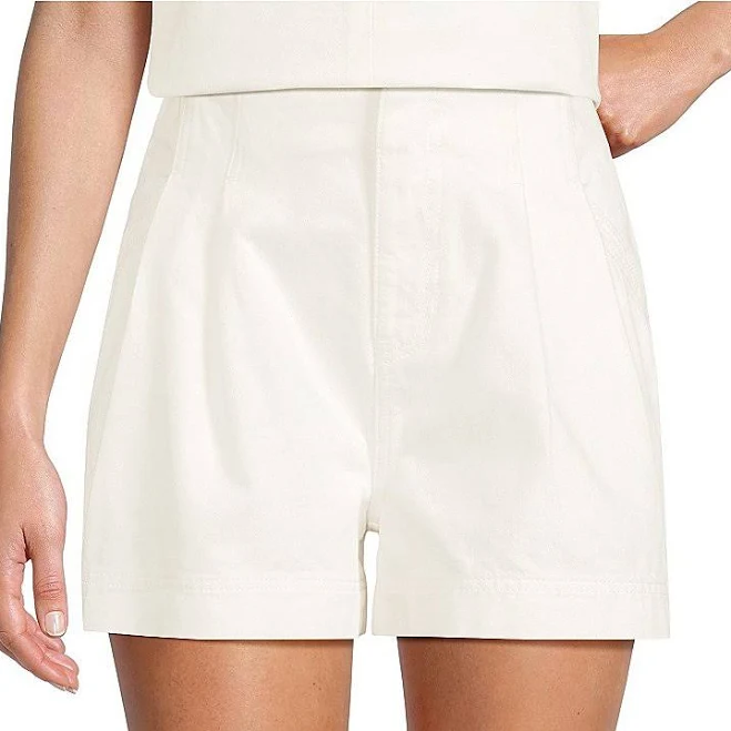 shorts Antonio Melani Kaelie High-Rise Pleated Denim Shorts Dillard's $129
