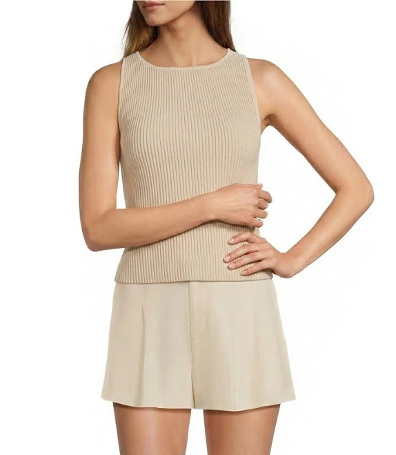 top Antonio Melani Tina Ribbed Knit Boat Neck Tank Top Dillard's $79