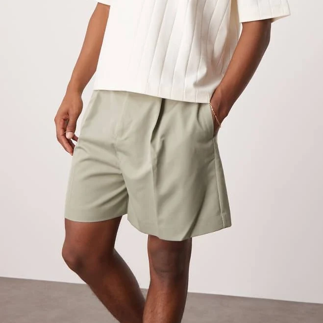shorts ASOS Design Smart Bermuda Shorts with Front Pleat and Belt ASOS $24.74