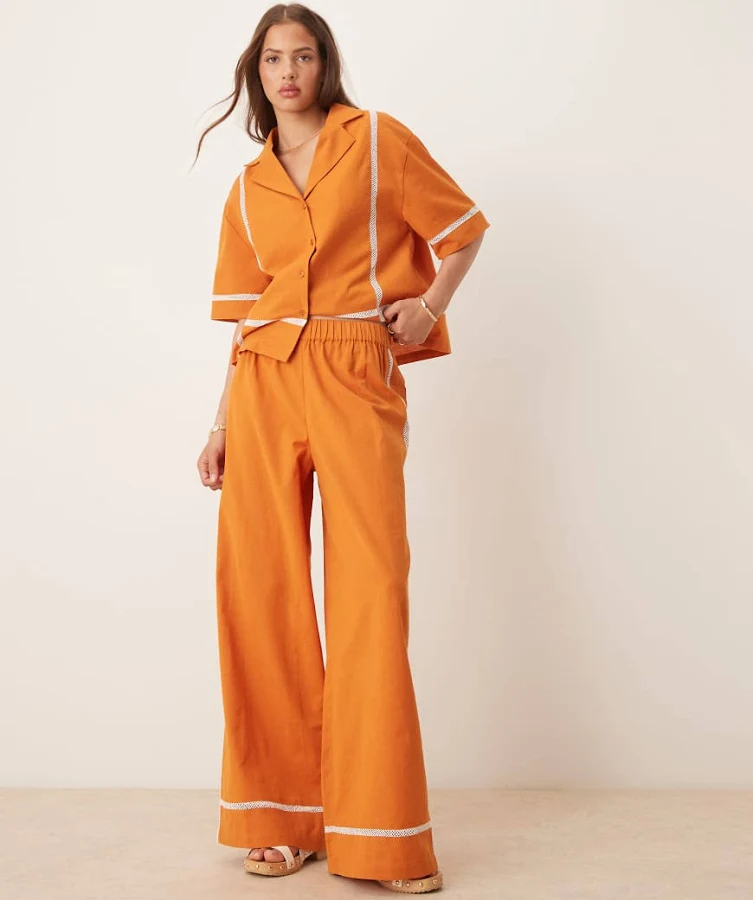 pants ASOS Linen Blend Wide Leg Pants ASOS $32.99