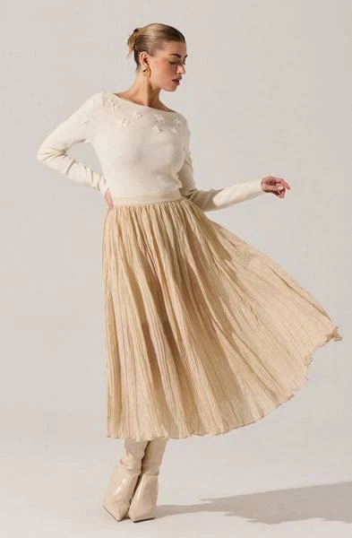 midi skirt Astr The Label Women's Salome Pleated Midi Skirt ASTR the Label $68.97