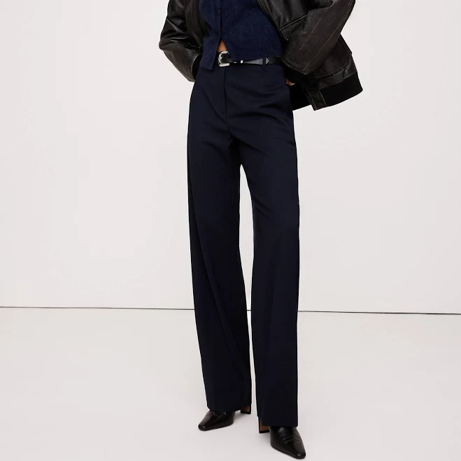 trousers Banana Republic Women's High-Rise Modern Straight Italian Wool Pants Banana Republic $198