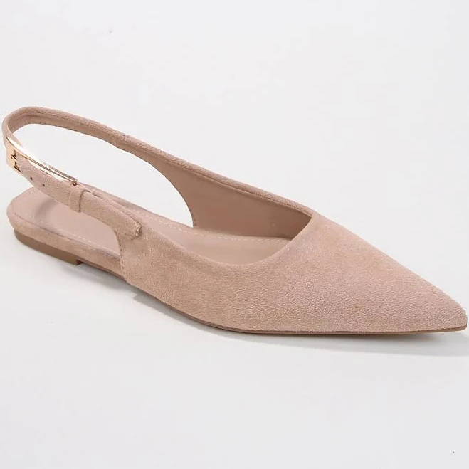 shoes BERNESS Women's Caitriona Faux Suede Pointed Slingback Flats Berness $49.99