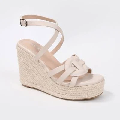 shoes BERNESS Women's Rhiannon Knotted Strap Espadrille Wedge Sandals Target $42.39