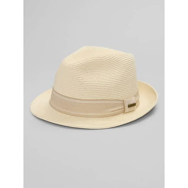 accessory Biltmore Men's Classic Plain Weave Straw Fedora Hat Men's Wearhouse $59.99