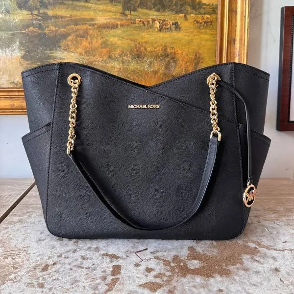 bag Black Michael Kors Saffiano Leather Tote With Gold Hardware Rumors Select $124