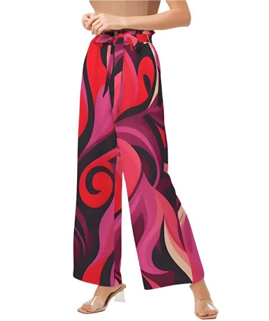 pants Blissfully Brand Prague Vibrant Abstract High Waisted Wide Leg Pants Blissfully Brand $79