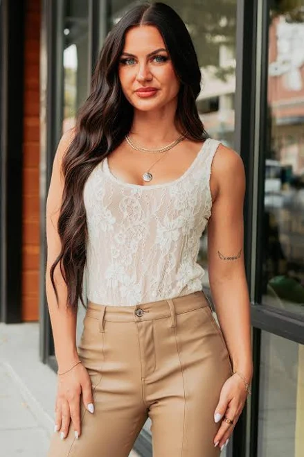 bodysuit Bloomed for You Sleeveless Lace Bodysuit NanaMacs $35.99