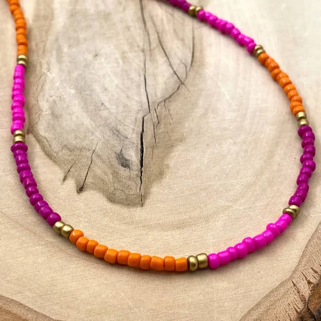 accessory Bohemian Seed Bead Choker Necklace Etsy - HappyHappybyNohelia $15.74