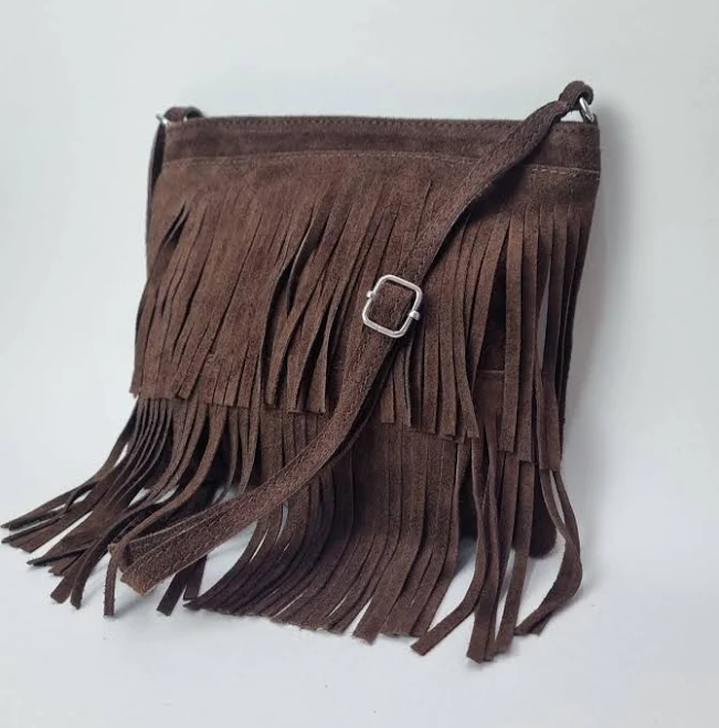 bag Boho Western Leather Crossbody Bag with Suede Fringe Etsy - Seller $49.75