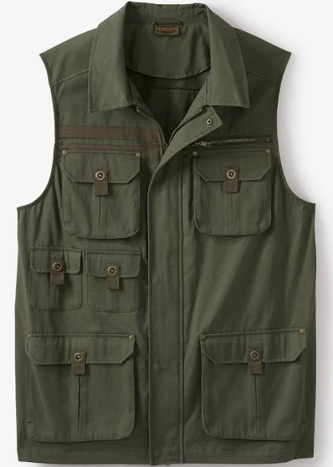 outerwear Boulder Creek Men's Big & Tall 9-Pocket Twill Utility Vest KingSize Big & Tall $80.49